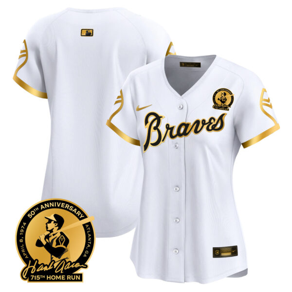 Women's Atlanta Braves Throwback 1974 - 1982 Vapor Premier Limited Jersey - All Stitched - Image 18