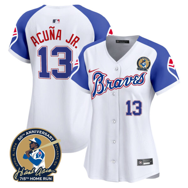 Women's Atlanta Braves Throwback 1974 - 1982 Vapor Premier Limited Jersey - All Stitched - Image 19