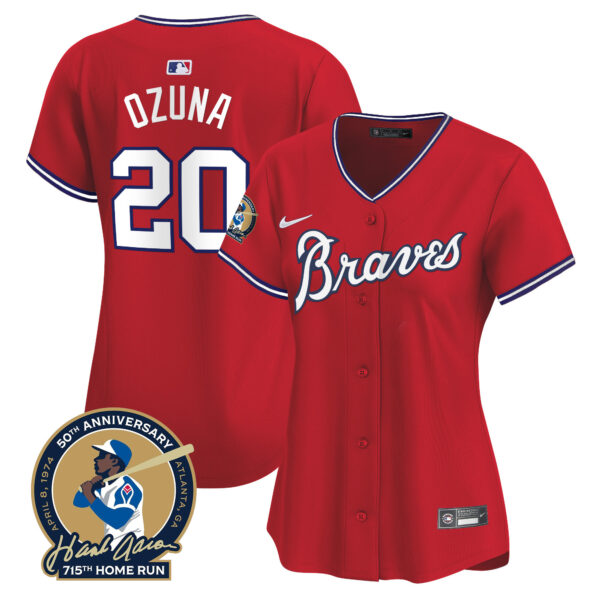 Women's Atlanta Braves Throwback 1974 - 1982 Vapor Premier Limited Jersey - All Stitched - Image 30