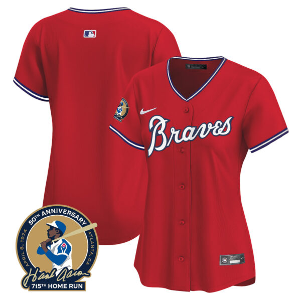 Women's Atlanta Braves Throwback 1974 - 1982 Vapor Premier Limited Jersey - All Stitched - Image 36