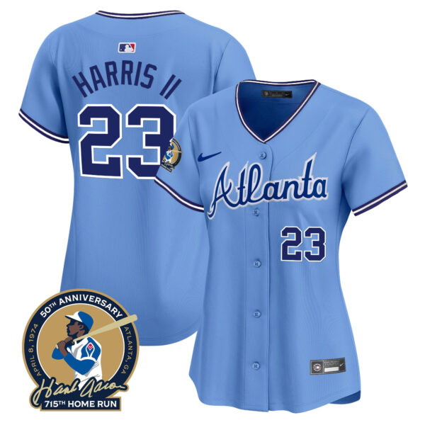 Women's Atlanta Braves Throwback 1974 - 1982 Vapor Premier Limited Jersey - All Stitched - Image 41