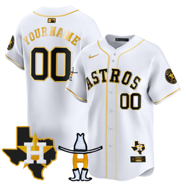 Houston Astros Houston Rodeo Patch Vapor Premier Limited Custom Jersey V2 - All Stitched - Image 2