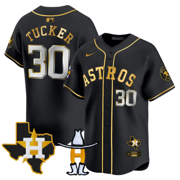 Men's Houston Astros Houston Rodeo Patch Vapor Premier Limited Jersey V2 - All Stitched - Image 8
