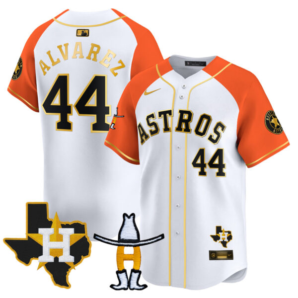 Men's Houston Astros Houston Rodeo Patch Vapor Premier Limited Jersey V2 - All Stitched - Image 37