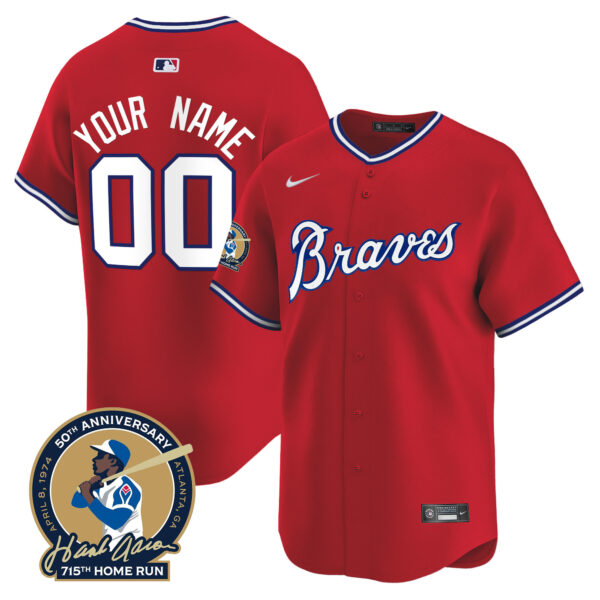 Atlanta Braves Throwback 1974 - 1982 Vapor Premier Limited Custom Jersey - All Stitched - Image 4