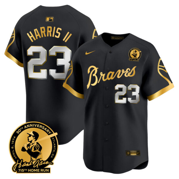 Men's Atlanta Braves Throwback 1974 - 1982 Vapor Premier Limited Jersey - All Stitched - Image 5