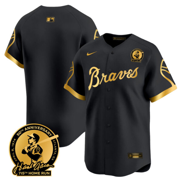Men's Atlanta Braves Throwback 1974 - 1982 Vapor Premier Limited Jersey - All Stitched - Image 9
