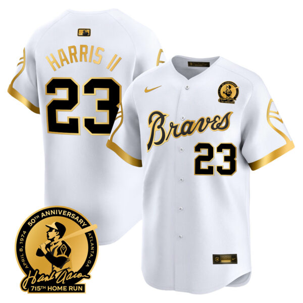 Men's Atlanta Braves Throwback 1974 - 1982 Vapor Premier Limited Jersey - All Stitched - Image 14