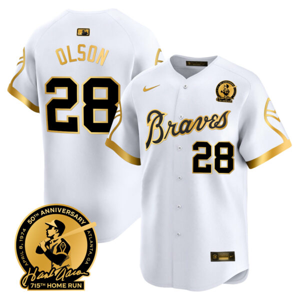 Men's Atlanta Braves Throwback 1974 - 1982 Vapor Premier Limited Jersey - All Stitched - Image 15