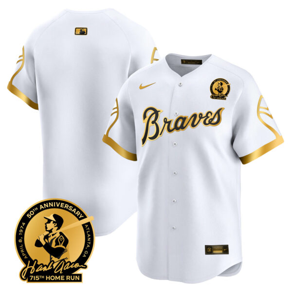Men's Atlanta Braves Throwback 1974 - 1982 Vapor Premier Limited Jersey - All Stitched - Image 18