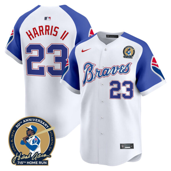 Men's Atlanta Braves Throwback 1974 - 1982 Vapor Premier Limited Jersey - All Stitched - Image 23