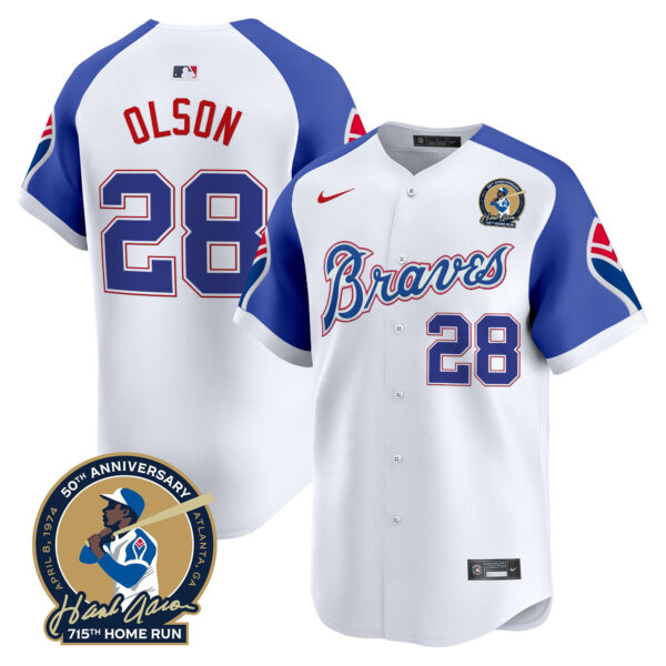 Men's Atlanta Braves Throwback 1974 - 1982 Vapor Premier Limited Jersey - All Stitched - Image 24