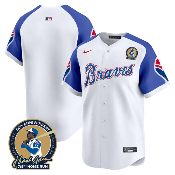 Men's Atlanta Braves Throwback 1974 - 1982 Vapor Premier Limited Jersey - All Stitched - Image 27