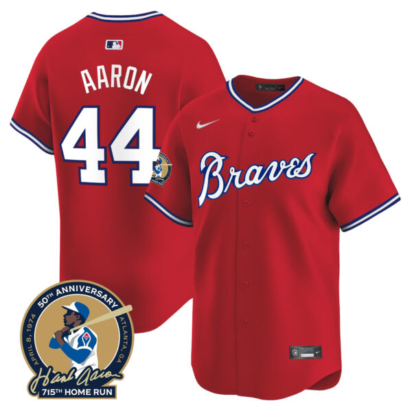 Men's Atlanta Braves Throwback 1974 - 1982 Vapor Premier Limited Jersey - All Stitched - Image 35