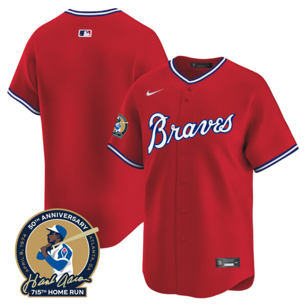 Men's Atlanta Braves Throwback 1974 - 1982 Vapor Premier Limited Jersey - All Stitched - Image 36