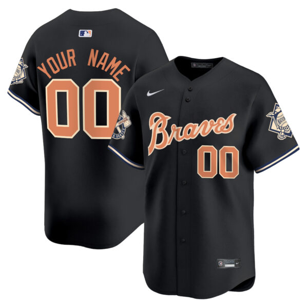 Atlanta Braves Peaches n' Cream Vapor Premier Limited Custom Jersey - All Stitched - Image 3