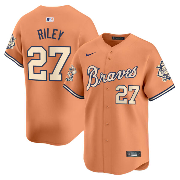 Men's Atlanta Braves Peaches n' Cream Vapor Premier Limited Jersey - All Stitched - Image 4