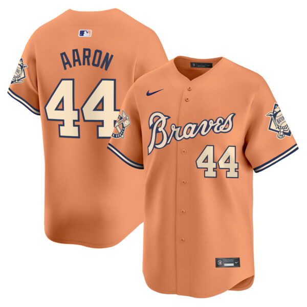 Men's Atlanta Braves Peaches n' Cream Vapor Premier Limited Jersey - All Stitched - Image 8