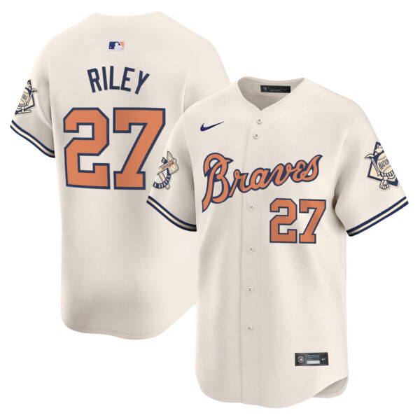 Men's Atlanta Braves Peaches n' Cream Vapor Premier Limited Jersey - All Stitched - Image 13