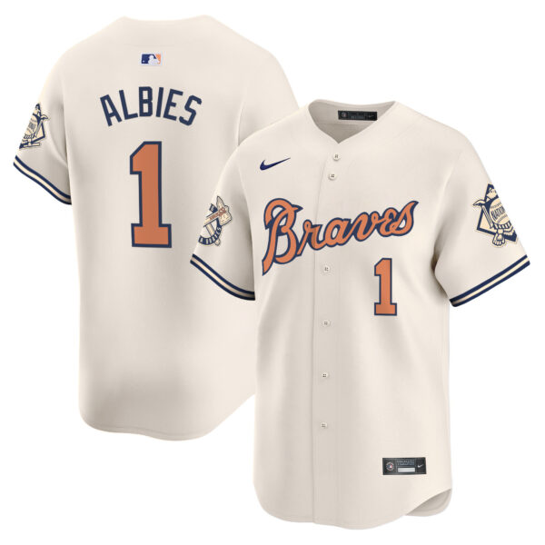Men's Atlanta Braves Peaches n' Cream Vapor Premier Limited Jersey - All Stitched - Image 16
