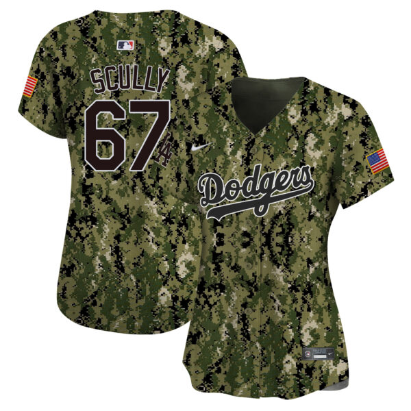 Women's Dodgers USMC Alternate Vapor Premier Limited Jersey - All Stitched - Image 5
