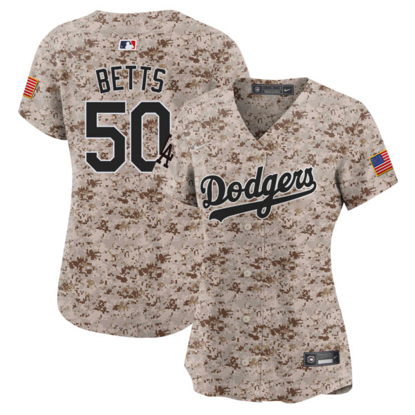 Women's Dodgers USMC Alternate Vapor Premier Limited Jersey - All Stitched - Image 13