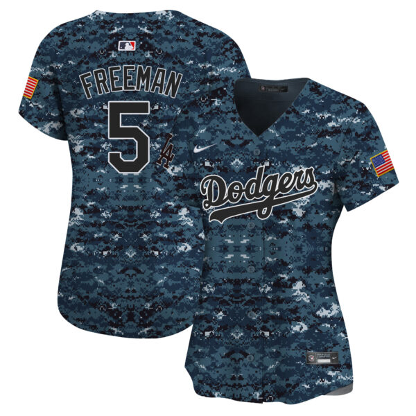 Women's Dodgers USMC Alternate Vapor Premier Limited Jersey - All Stitched - Image 22