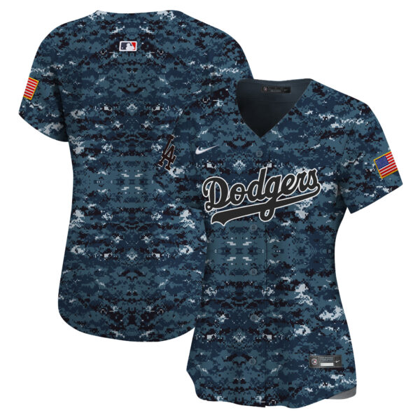 Women's Dodgers USMC Alternate Vapor Premier Limited Jersey - All Stitched - Image 30