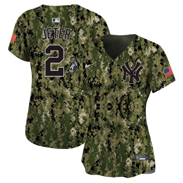 Women's New York Yankees USMC Alternate Vapor Premier Limited Jersey - All Stitched - Image 4