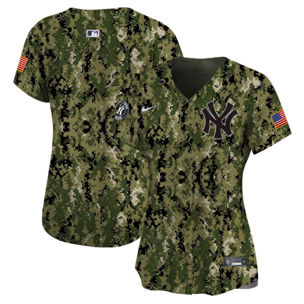 Women's New York Yankees USMC Alternate Vapor Premier Limited Jersey - All Stitched - Image 8
