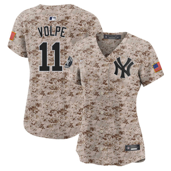 Women's New York Yankees USMC Alternate Vapor Premier Limited Jersey - All Stitched - Image 10