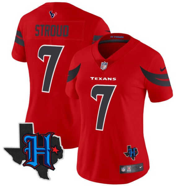 Women's Houston Texans 2024 Texas Patch Vapor Limited Jersey - All Stitched - Image 17