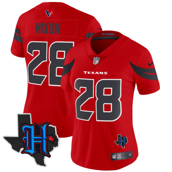 Women's Houston Texans 2024 Texas Patch Vapor Limited Jersey - All Stitched - Image 19