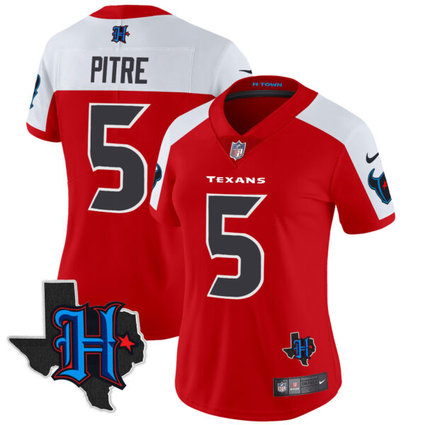 Women's Houston Texans 2024 Texas Patch Vapor Limited Jersey - All Stitched - Image 48