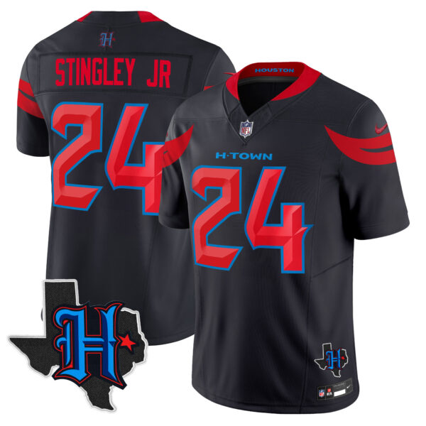 Men's Houston Texans 2024 Texas Patch Vapor Limited Jersey V3 - All Stitched - Image 13