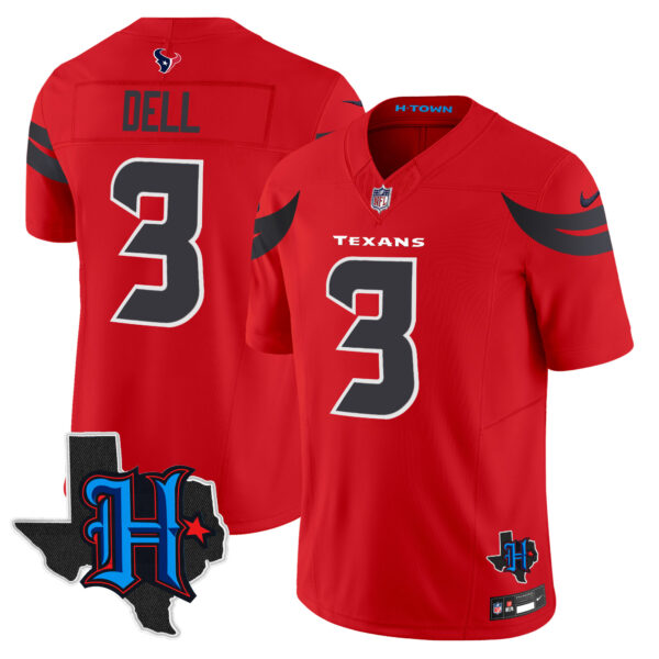 Men's Houston Texans 2024 Texas Patch Vapor Limited Jersey V3 - All Stitched - Image 20