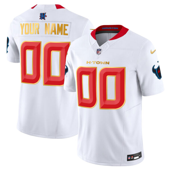 Houston Texans 2024 Gold Trim Vapor Limited Custom Jersey - All Stitched - Image 6