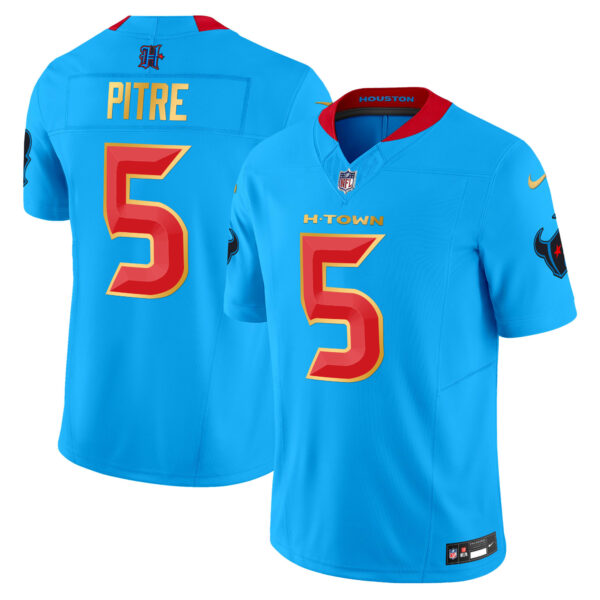 Men's Houston Texans 2024 Gold Trim Vapor Limited Jersey - All Stitched - Image 8