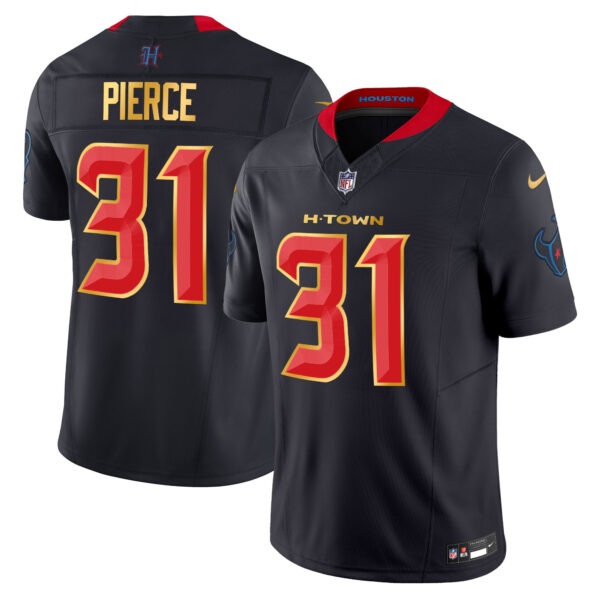 Men's Houston Texans 2024 Gold Trim Vapor Limited Jersey - All Stitched - Image 14