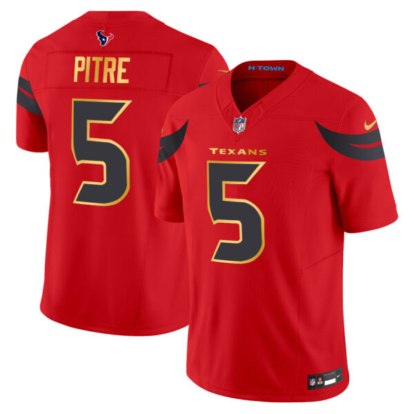 Men's Houston Texans 2024 Gold Trim Vapor Limited Jersey - All Stitched - Image 24