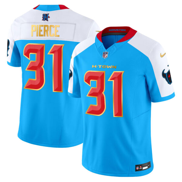 Men's Houston Texans 2024 Gold Trim Vapor Limited Jersey - All Stitched - Image 30
