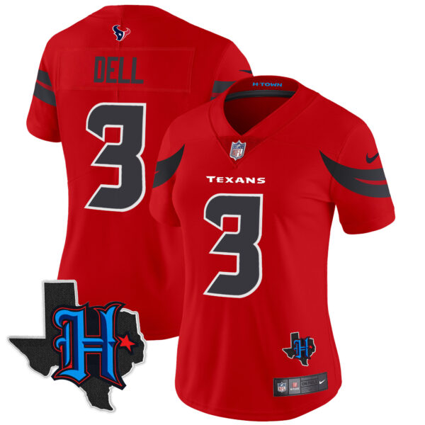 Women's Houston Texans 2024 Texas Patch Vapor Limited Jersey V3 - All Stitched - Image 20