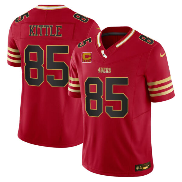 Men's 49ers 2024 Gold Vapor Jersey - All Stitched - Image 14