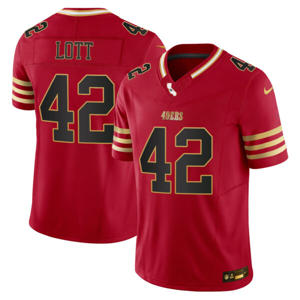 Men's 49ers 2024 Gold Vapor Jersey - All Stitched - Image 19