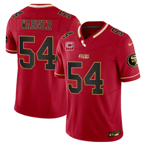 Men's 49ers 2024 Gold Vapor Jersey - All Stitched - Image 25