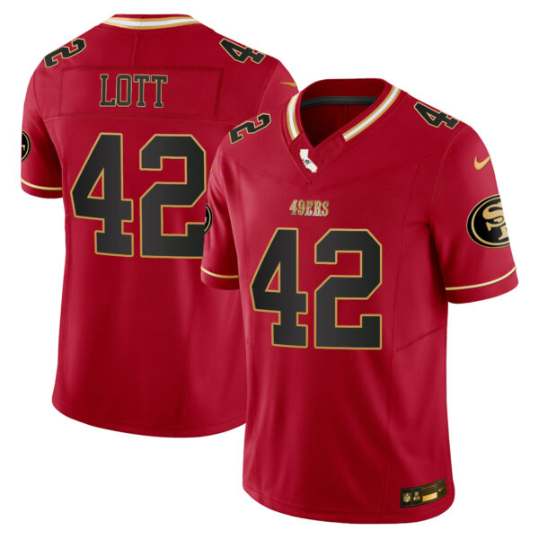 Men's 49ers 2024 Gold Vapor Jersey - All Stitched - Image 29