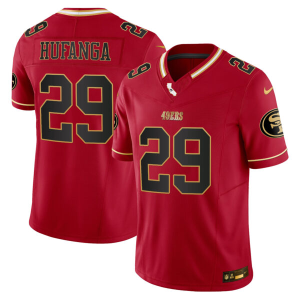 Men's 49ers 2024 Gold Vapor Jersey - All Stitched - Image 30