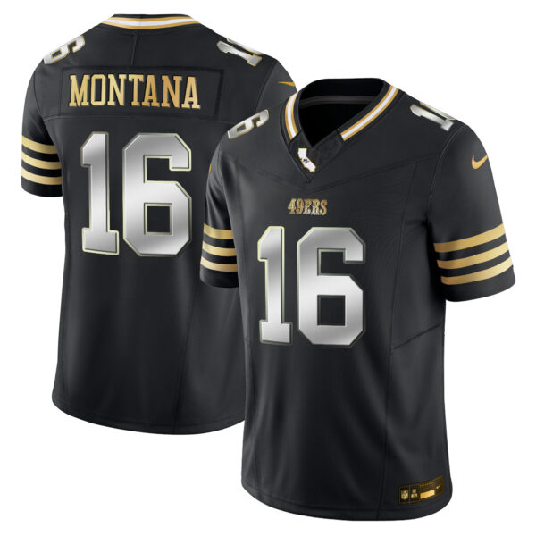 Men's 49ers 2024 Gold Vapor Jersey - All Stitched - Image 38