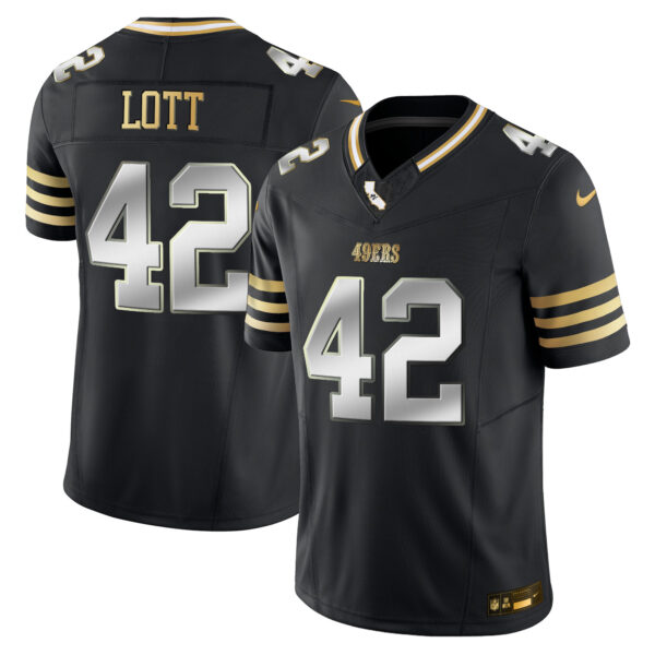 Men's 49ers 2024 Gold Vapor Jersey - All Stitched - Image 39