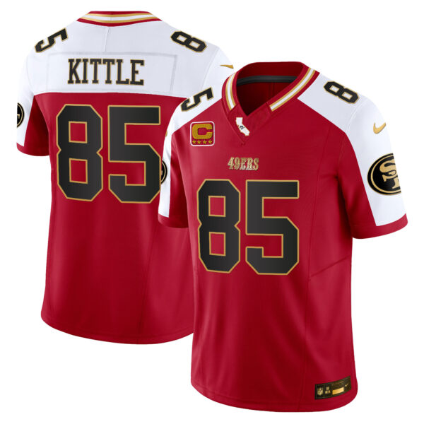 Men's 49ers 2024 Gold Vapor Jersey - All Stitched - Image 44